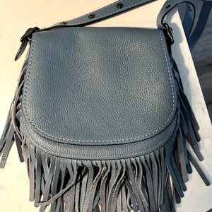 Coach leather western tassel crossbody bag